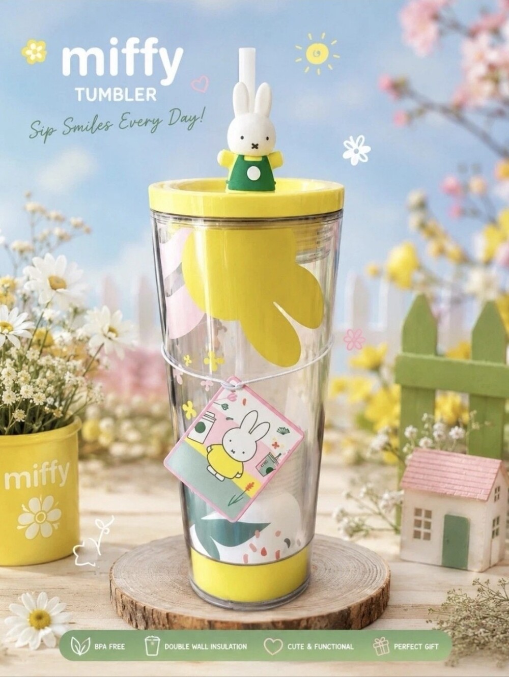 Starbucks X Miffy COLD Tumbler 24 Oz New With Tags - Picture 4 of 8